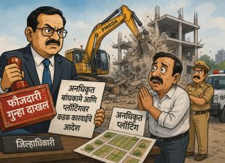 अनधिकृत बांधकामांसह बेकायदेशीर प्लॉटिंग करणाऱ्यांवरही आता गाजणार कारवाईचा बडगा!