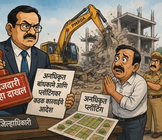 अनधिकृत बांधकामांसह बेकायदेशीर प्लॉटिंग करणाऱ्यांवरही आता गाजणार कारवाईचा बडगा!