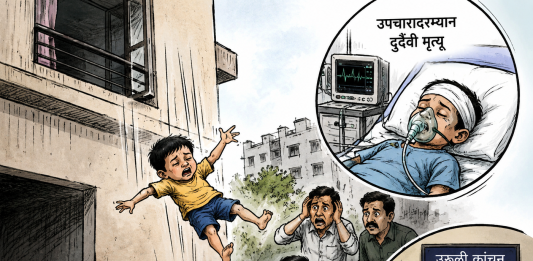 उरुळी कांचन मध्ये तिसऱ्या मजल्यावरून पडून 4 वर्षीय चिमुकल्याचा दुर्दैवी मृत्यू